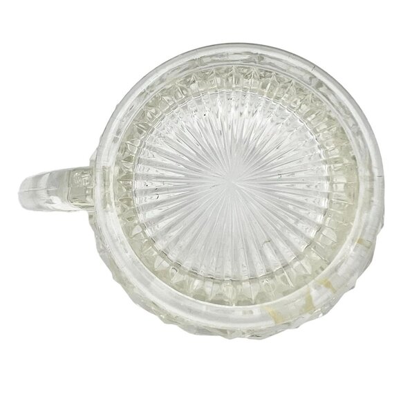 Vintage Pressed Glass Faceted Cream Pitcher 4 x 3 - Picture 4 of 7